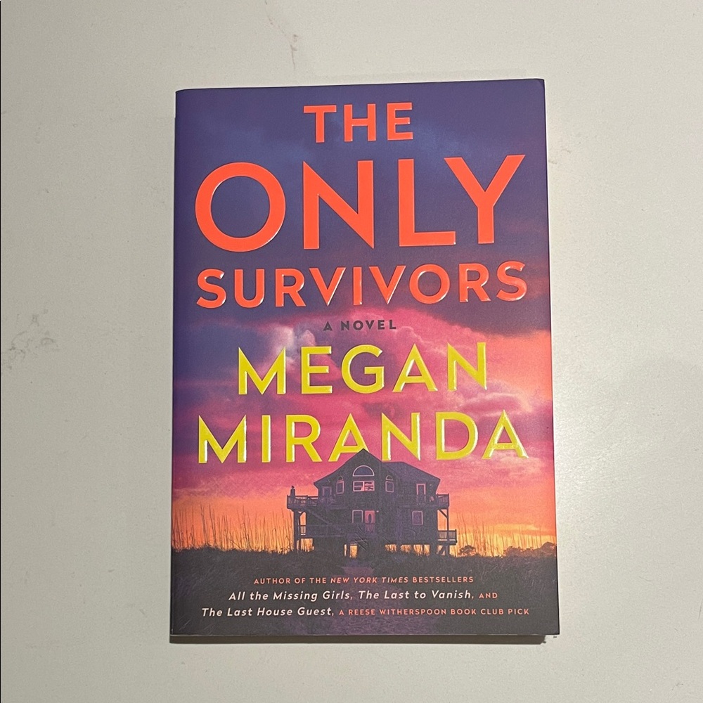 The Only Survivors by Megan Miranda - Vibrant Purple & Orange Hardcover